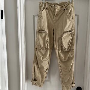 We The Free Beige Cargo Pants